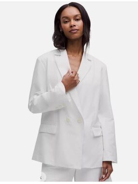 linen-blend blazer